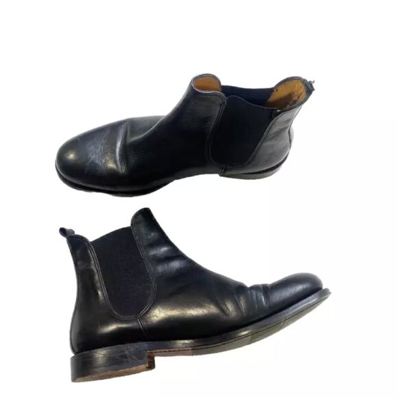 Bowen Womens Chelsea Boots Black Leather US 7.5 UK 6.5 Ankle Booties Spain Luxe - Picture 5 of 13